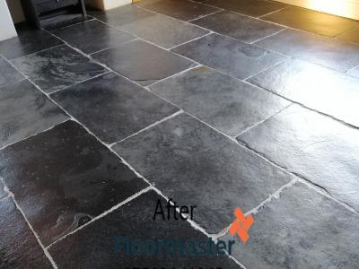 Black Limestone Floor After
